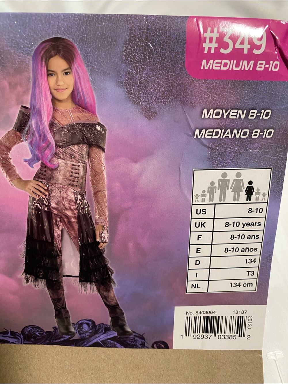 Disney Descendants 3 Audrey Costume Queen of Mean Girls Medium 8-10 Jumpsuit